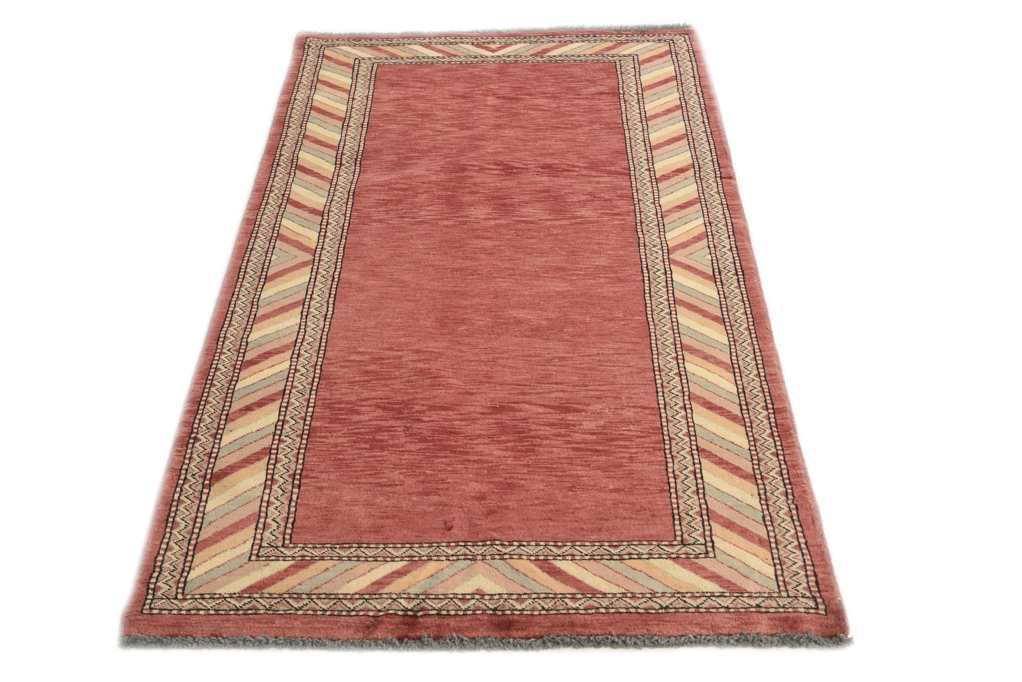 3' 2 x 5' 3 Hand Knotted Kashkuli Gabbeh Oriental Wool Rug