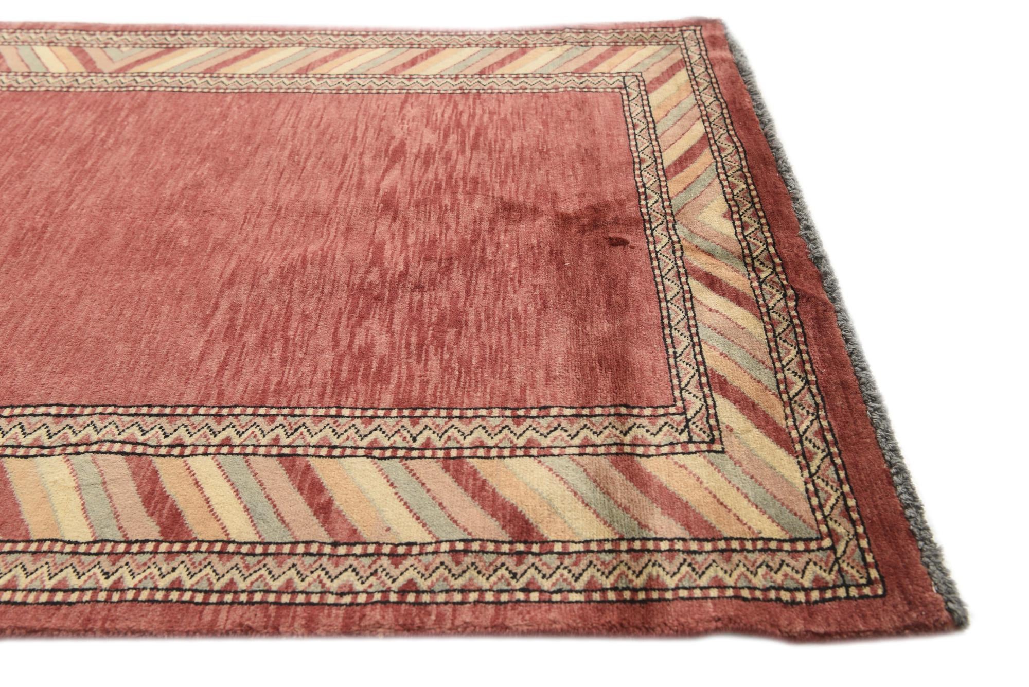 3' 2 x 5' 3 Hand Knotted Kashkuli Gabbeh Oriental Wool Rug