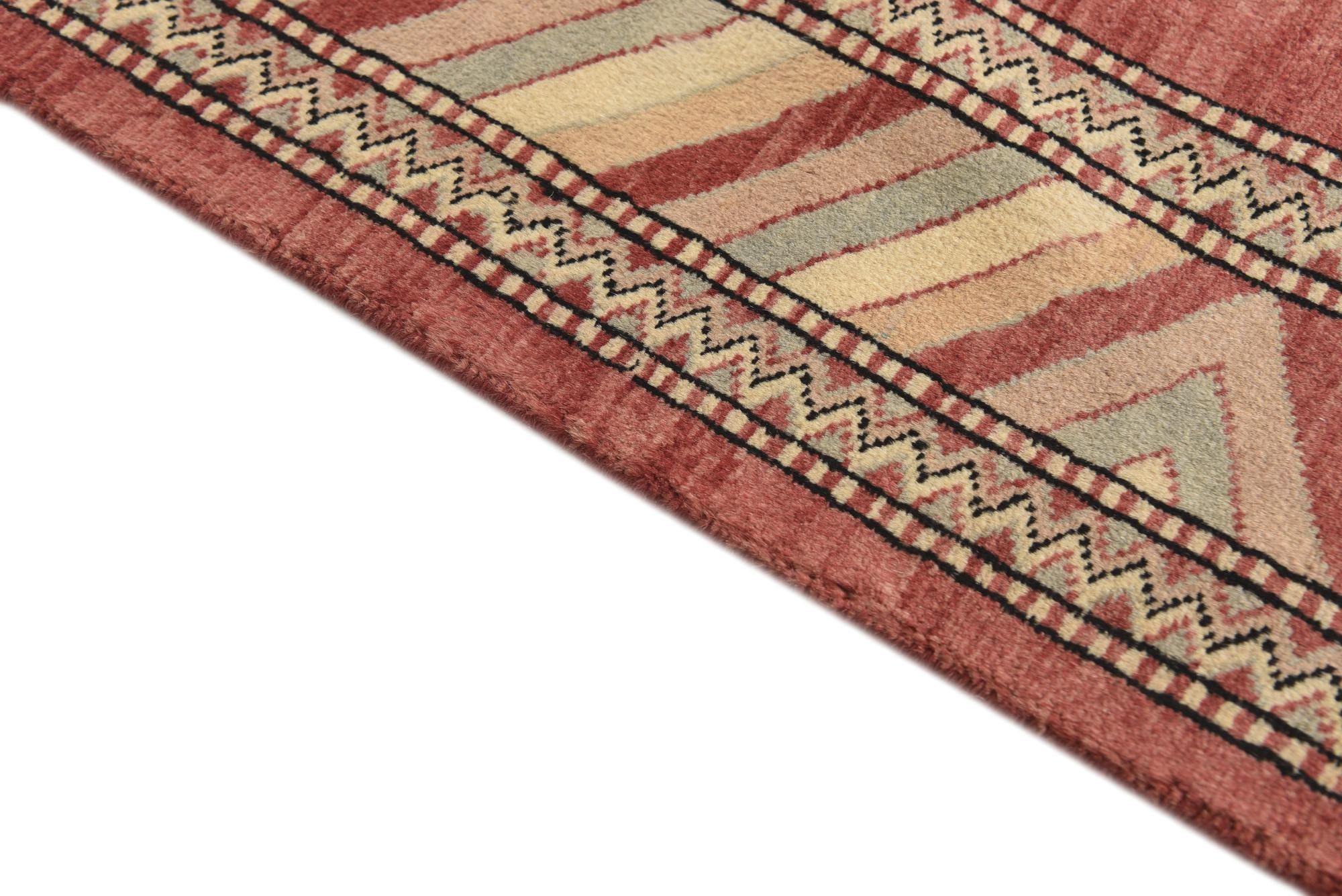 3' 2 x 5' 3 Hand Knotted Kashkuli Gabbeh Oriental Wool Rug