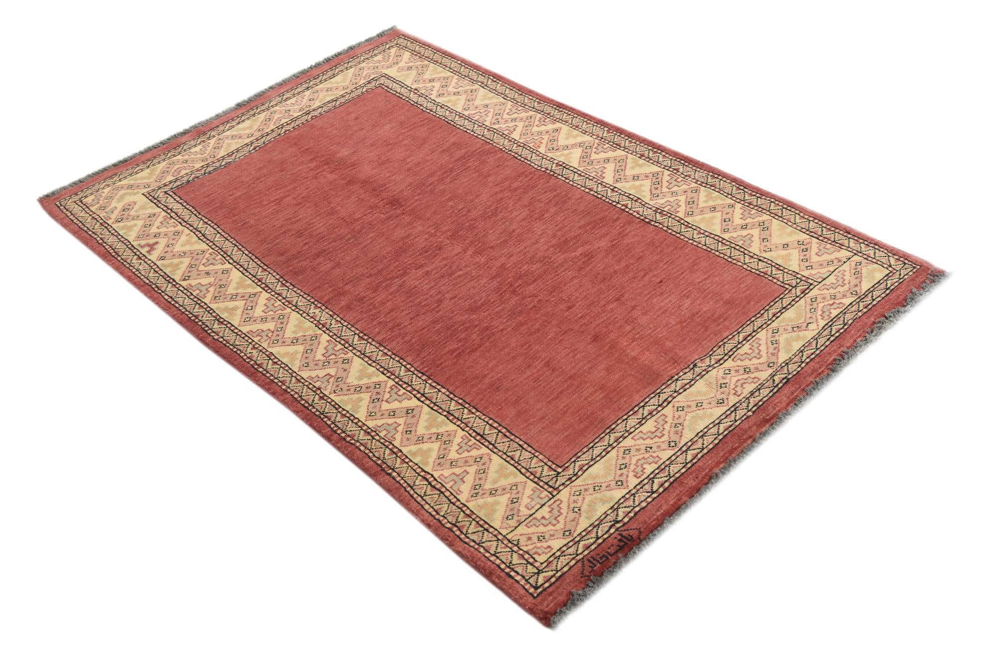 3' 2 x 5' 8 Hand Knotted Kashkuli Gabbeh Oriental Wool Rug