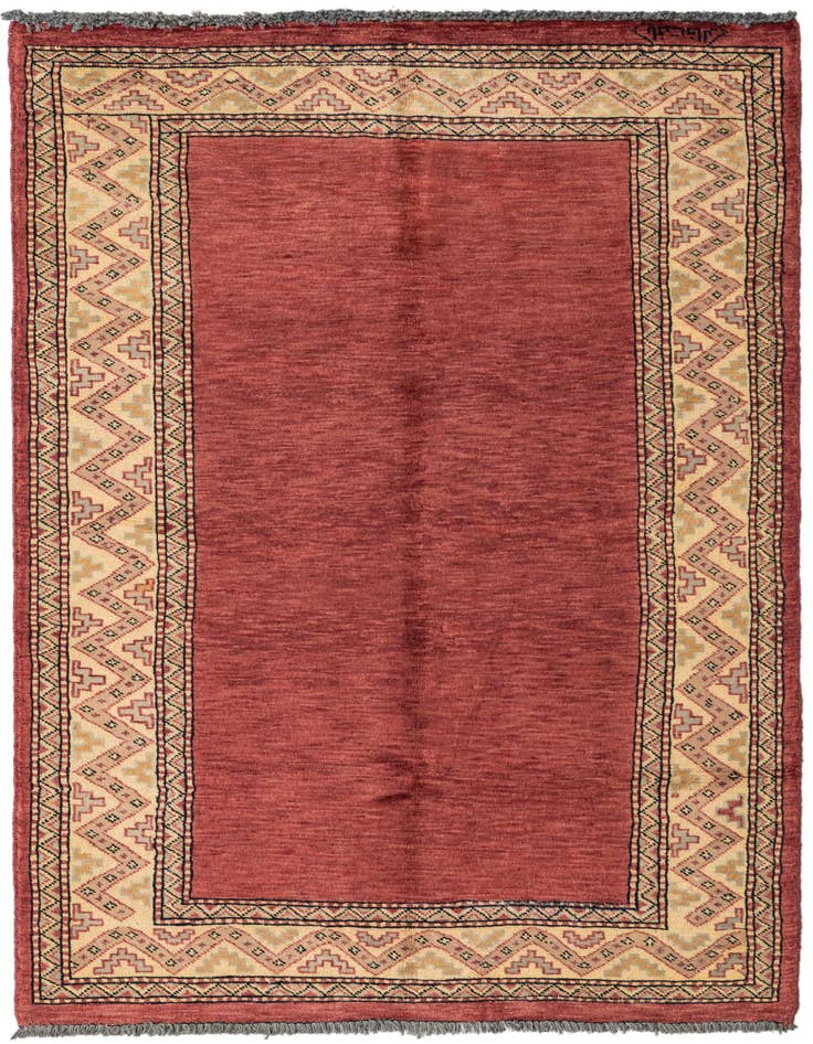 Detail image of 3' 2 x 5' 8 Hand Knotted Kashkuli Gabbeh Oriental Wool Rug
