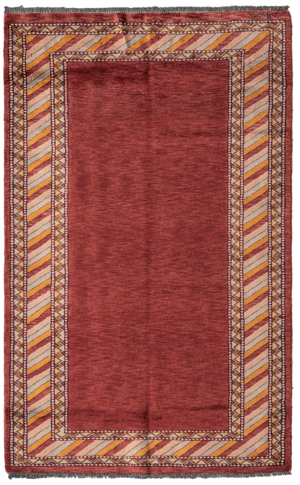 3' 2 x 5' 1 Hand Knotted Kashkuli Gabbeh Oriental Wool Rug