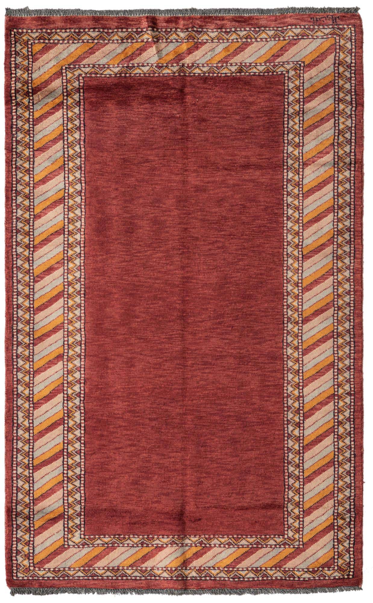 3' 2 x 5' 1 Hand Knotted Kashkuli Gabbeh Oriental Wool Rug