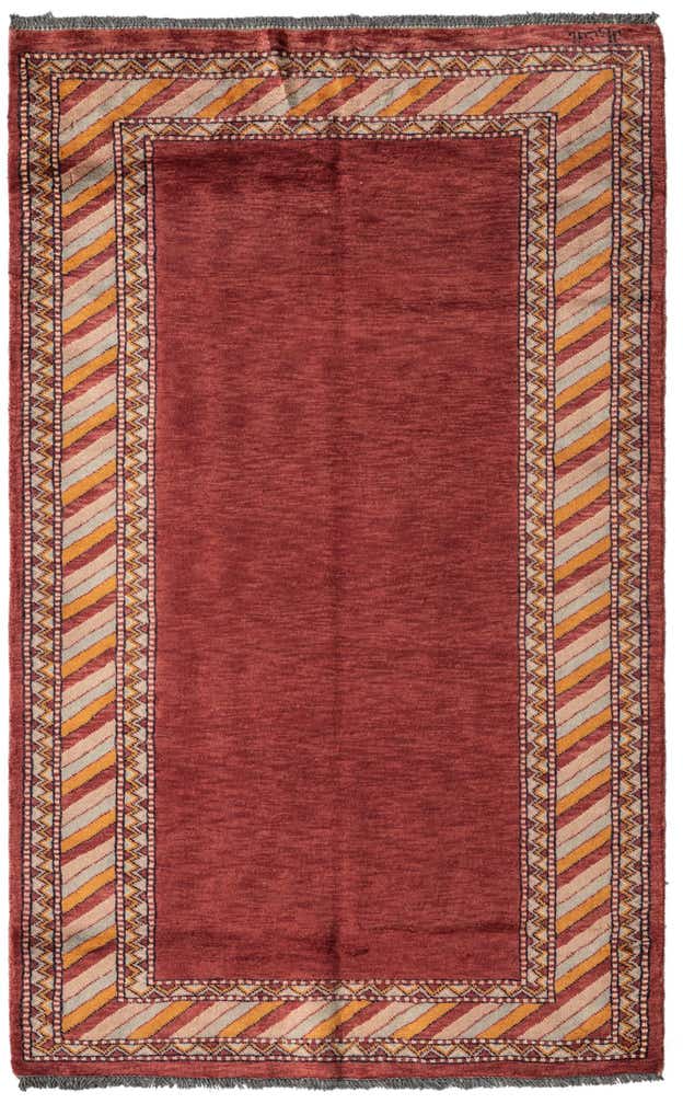3' 2 x 5' 1 Hand Knotted Kashkuli Gabbeh Oriental Wool Rug
