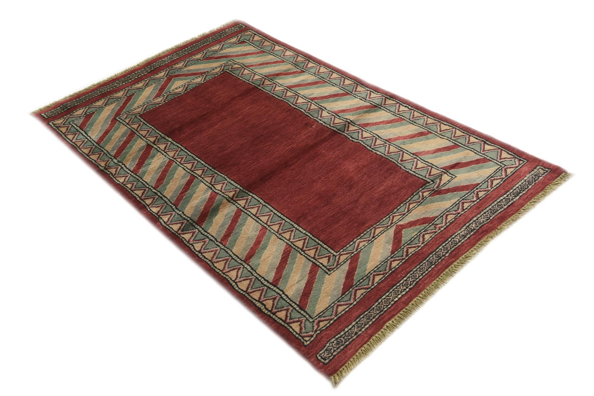 3' 2 x 5' 1 Hand Knotted Kashkuli Gabbeh Oriental Wool Rug