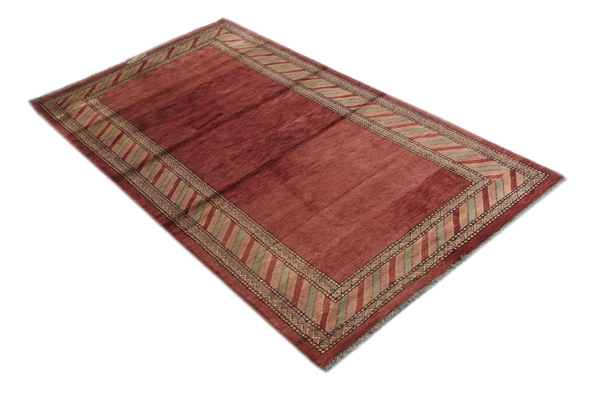3' 2 x 5' 7 Hand Knotted Kashkuli Gabbeh Oriental Wool Rug