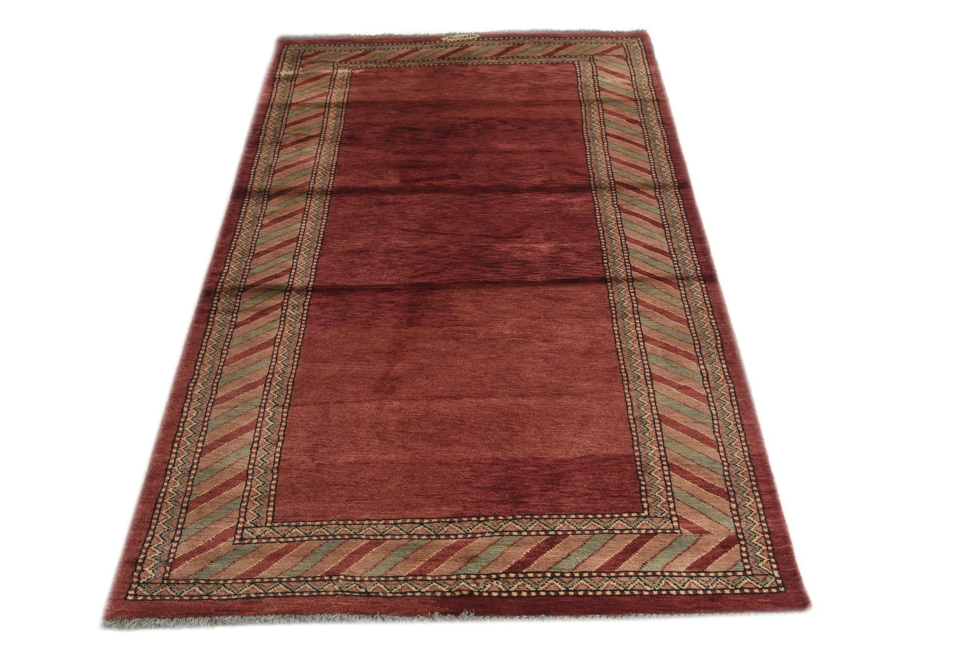 3' 2 x 5' 7 Hand Knotted Kashkuli Gabbeh Oriental Wool Rug