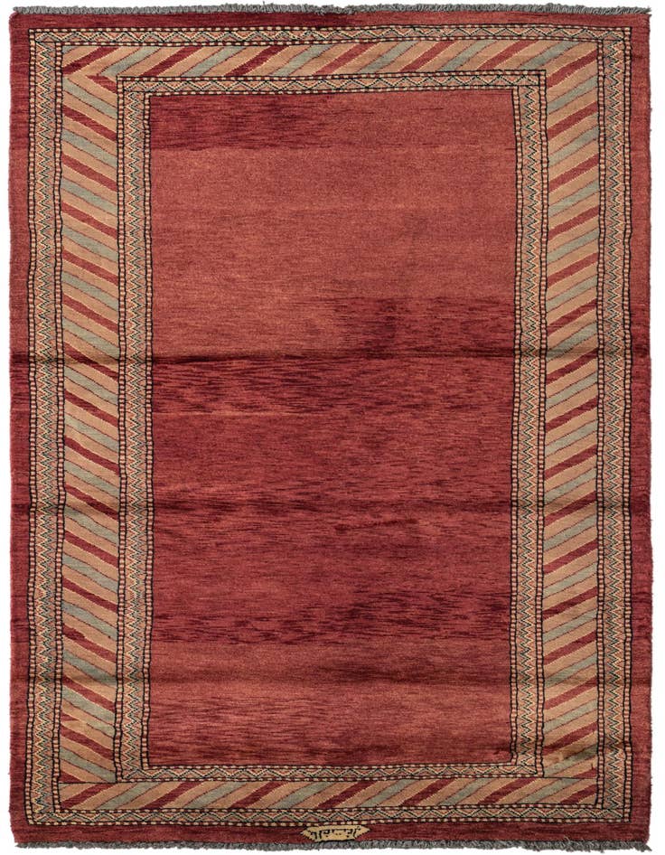 Detail image of 3' 2 x 5' 7 Hand Knotted Kashkuli Gabbeh Oriental Wool Rug