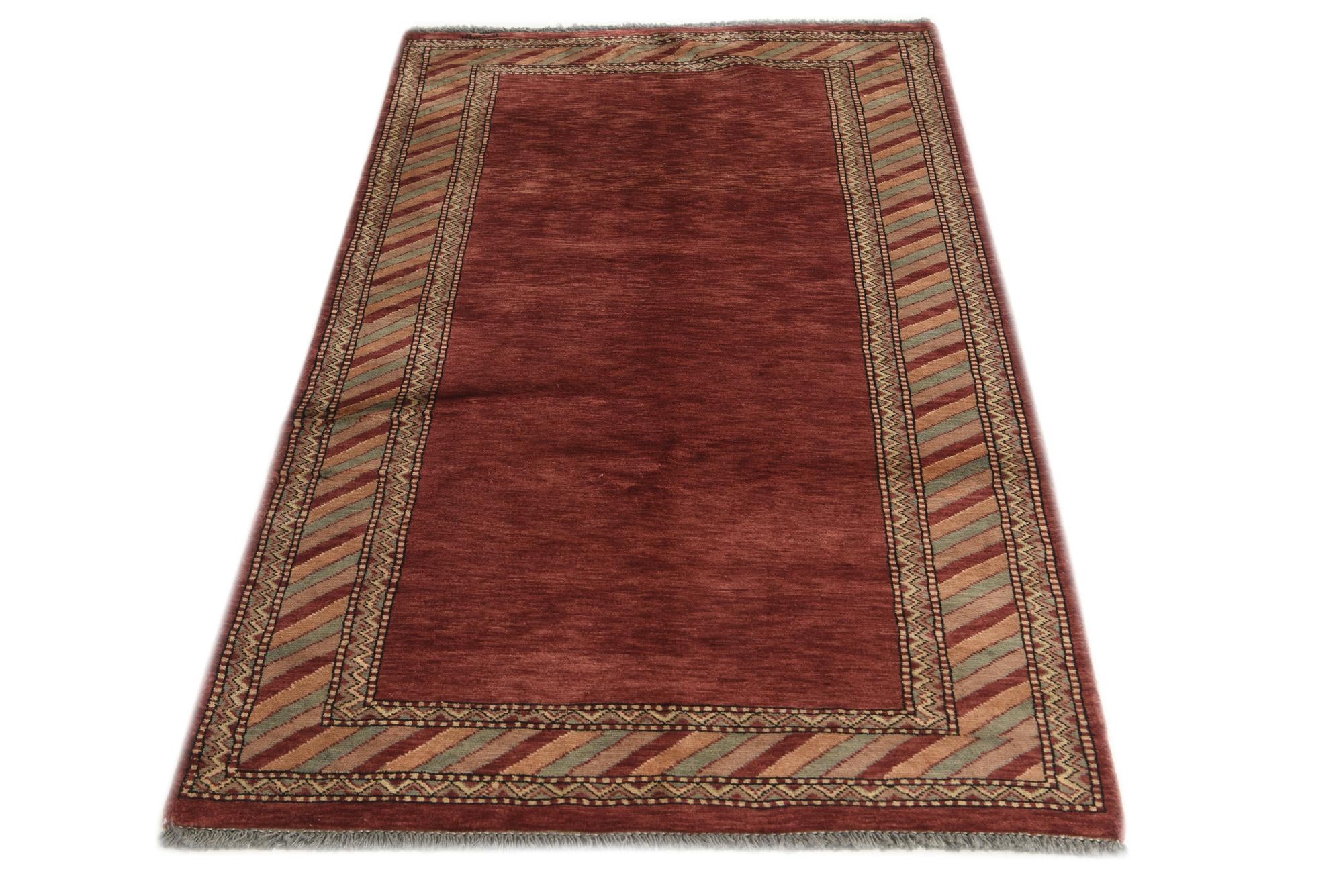 3' 3 x 5' 2 Hand Knotted Kashkuli Gabbeh Oriental Wool Rug