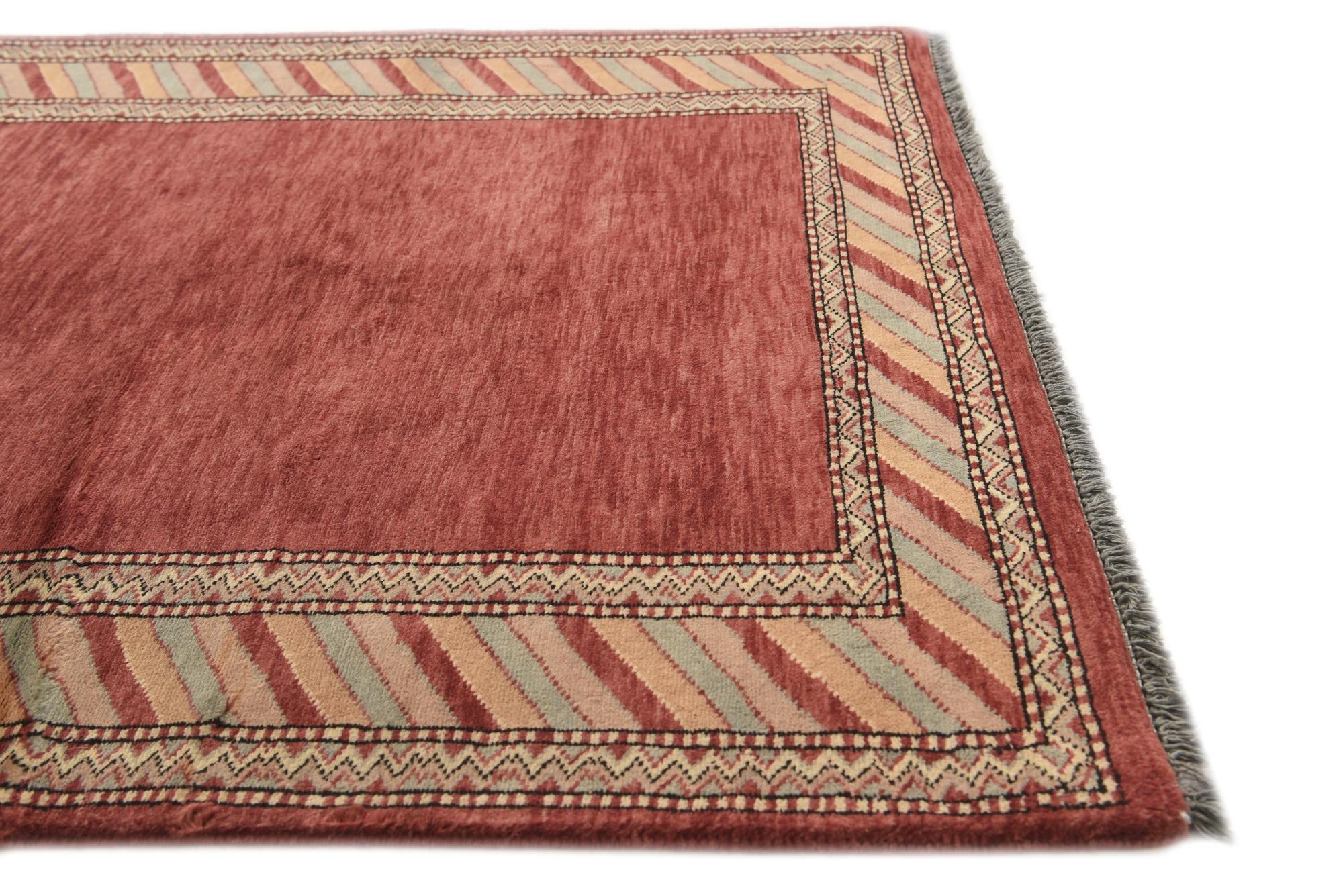3' 3 x 5' 2 Hand Knotted Kashkuli Gabbeh Oriental Wool Rug