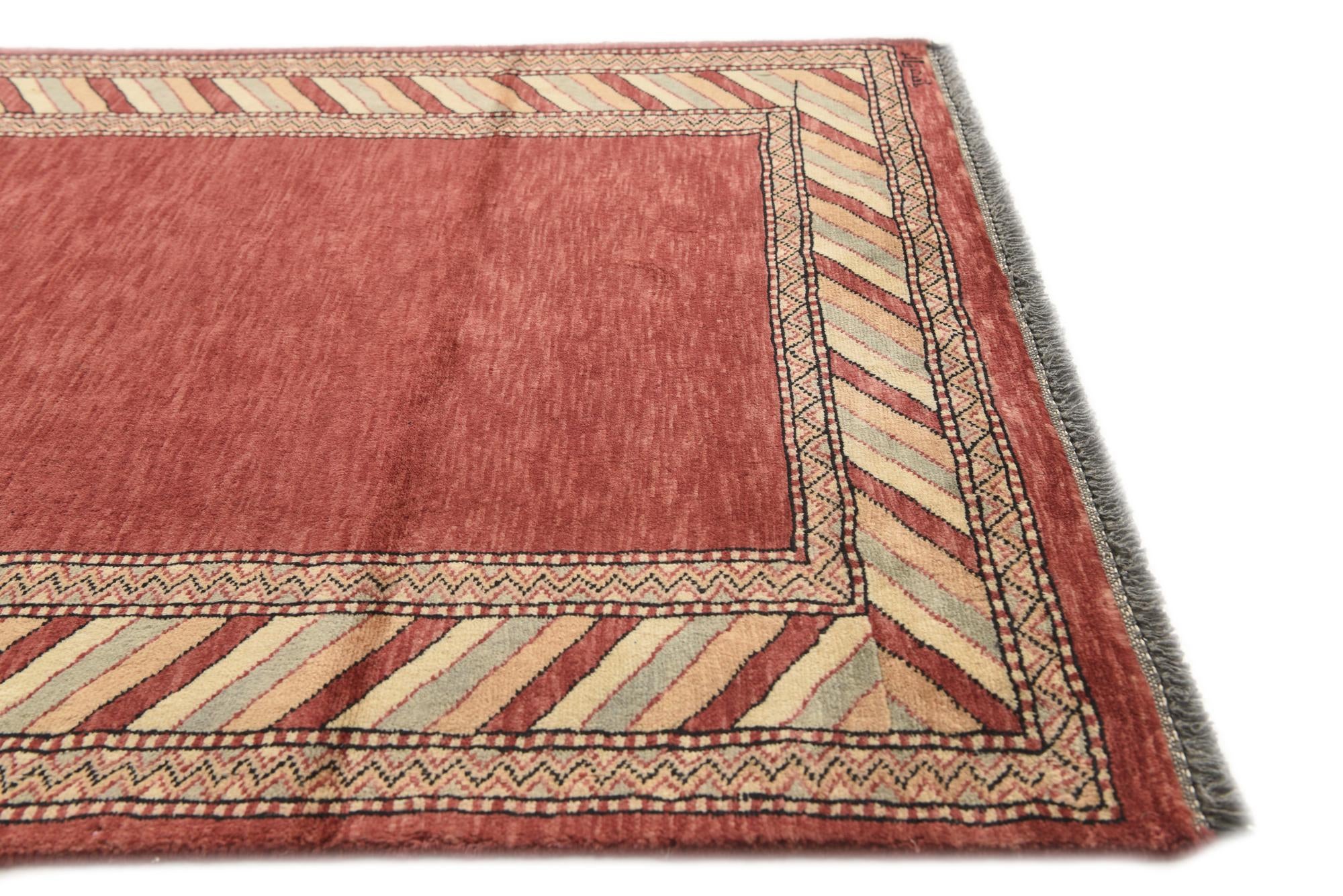 3' 2 x 4' 10 Hand Knotted Kashkuli Gabbeh Oriental Wool Rug