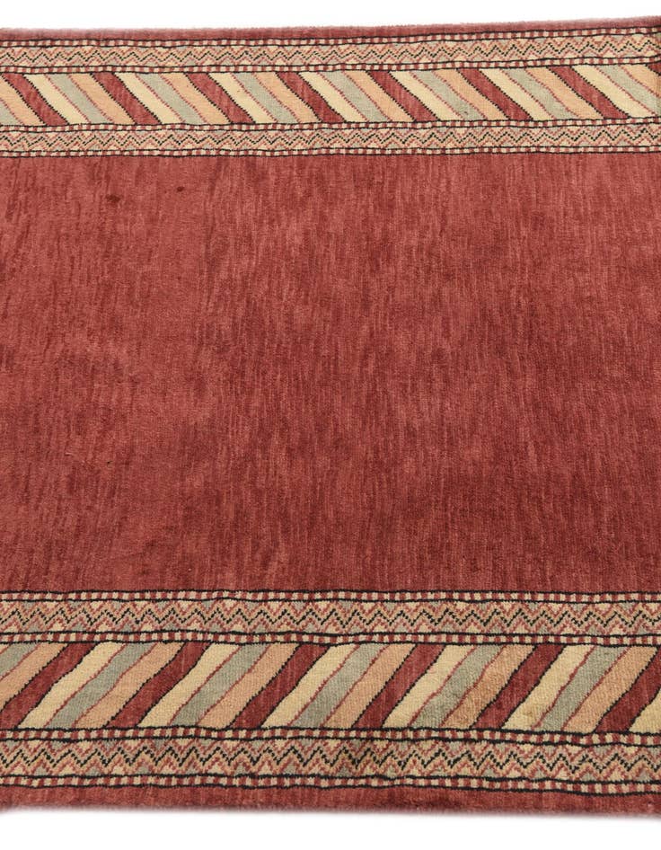 Detail image of 3' 2 x 4' 10  Hand Knotted Kashkuli Gabbeh Oriental Wool Rug