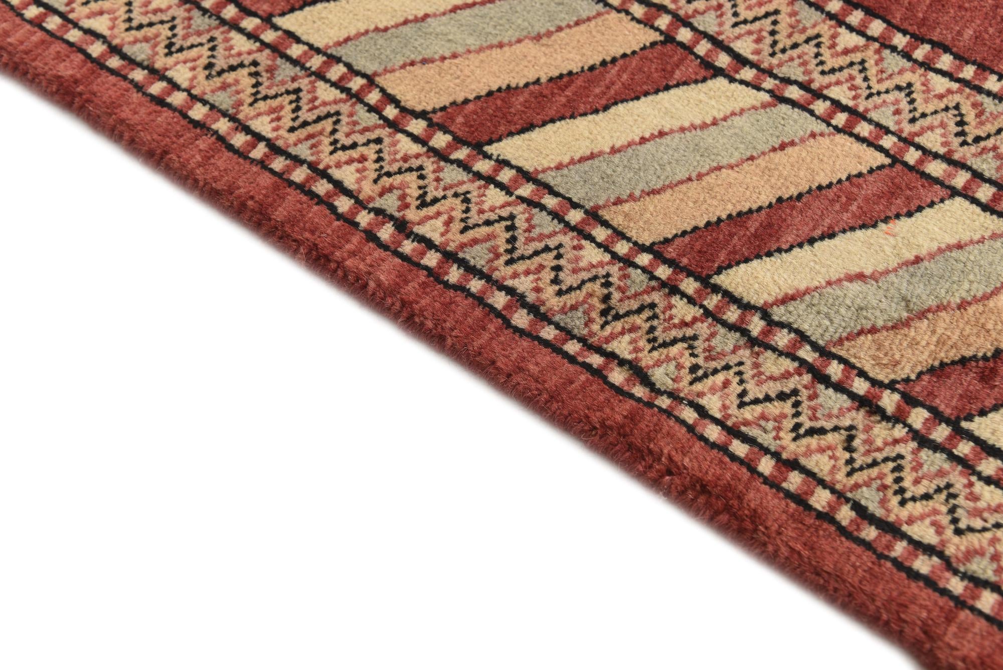 3' 2 x 4' 10 Hand Knotted Kashkuli Gabbeh Oriental Wool Rug