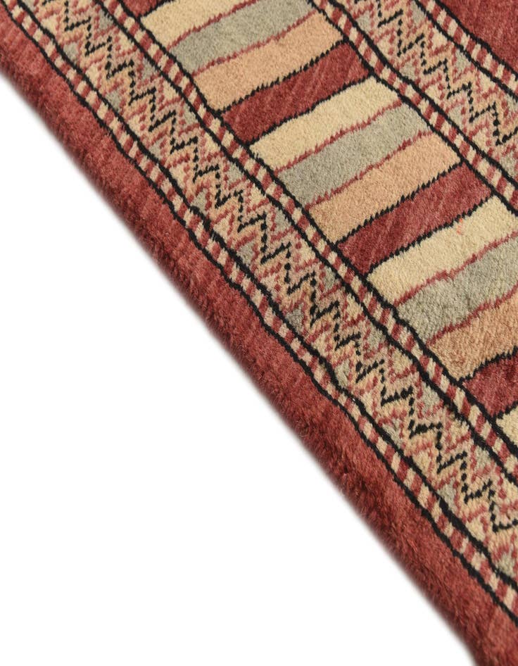 Detail image of 3' 2 x 4' 10  Hand Knotted Kashkuli Gabbeh Oriental Wool Rug