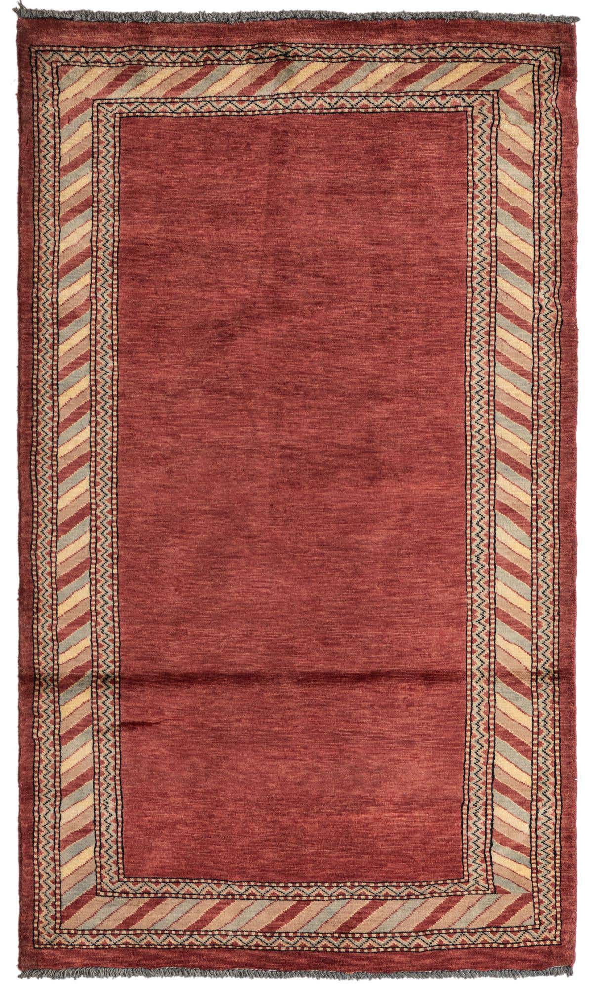 3' 3 x 5' 5 Hand Knotted Kashkuli Gabbeh Oriental Wool Rug