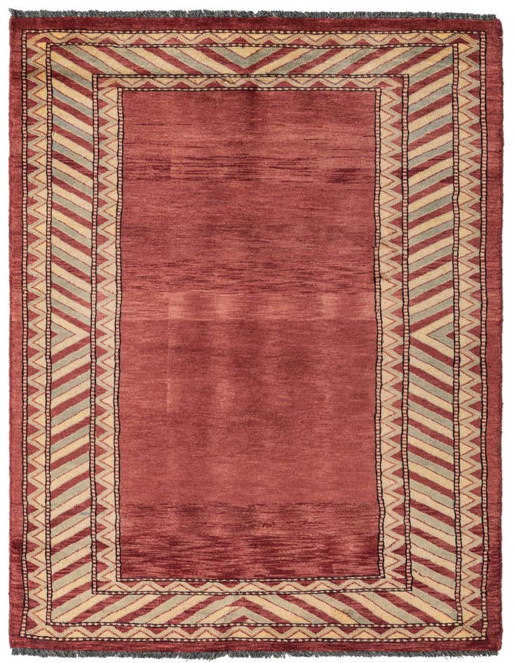 Detail image of 3' 2 x 5' 2 Hand Knotted Kashkuli Gabbeh Oriental Wool Rug