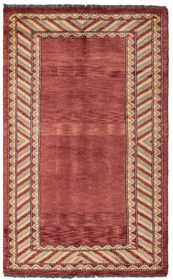 Detail image of 3' 2 x 5' 2 Hand Knotted Kashkuli Gabbeh Oriental Wool Rug