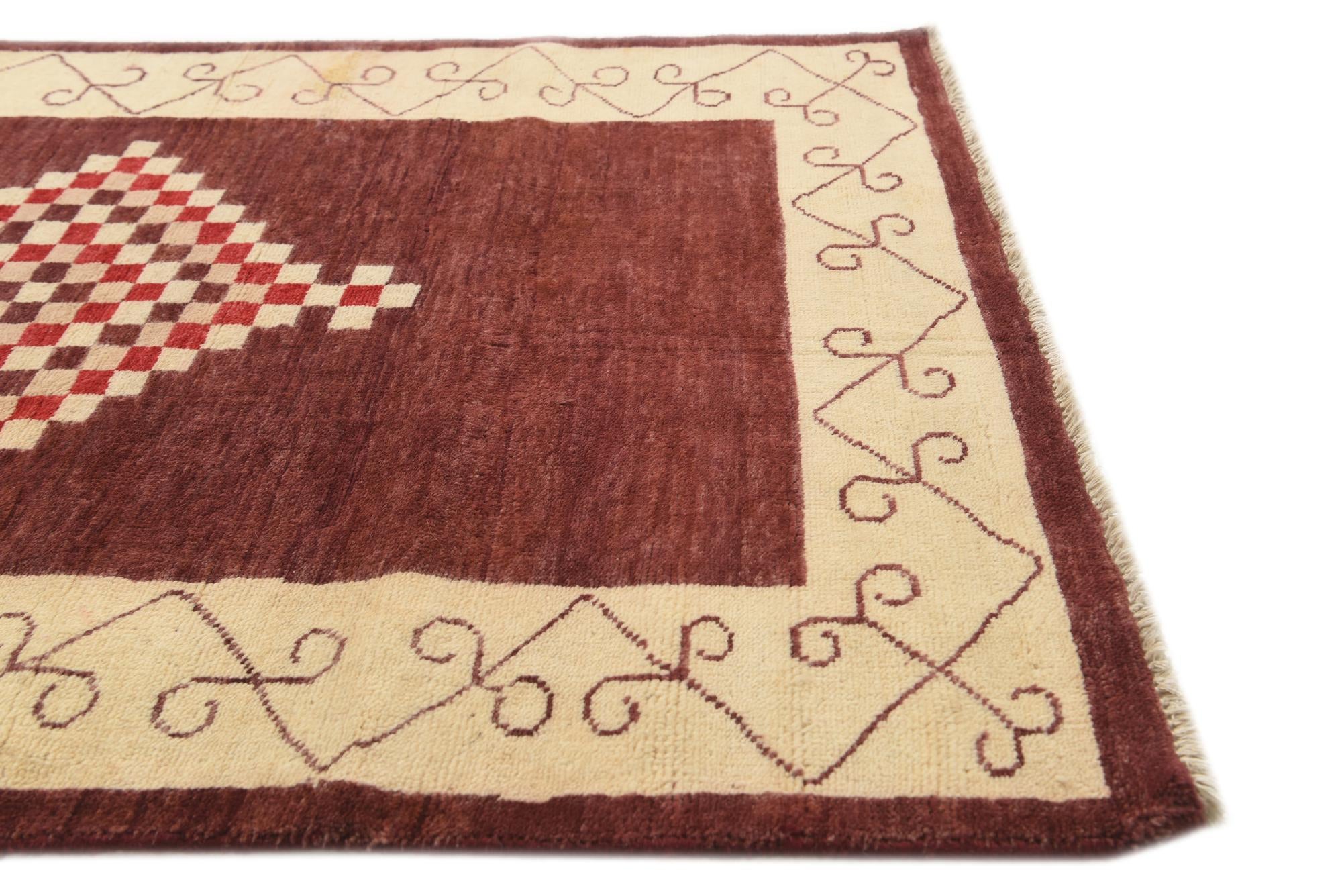 3' 1 x 4' 10 Hand Knotted Kashkuli Gabbeh Oriental Wool Rug