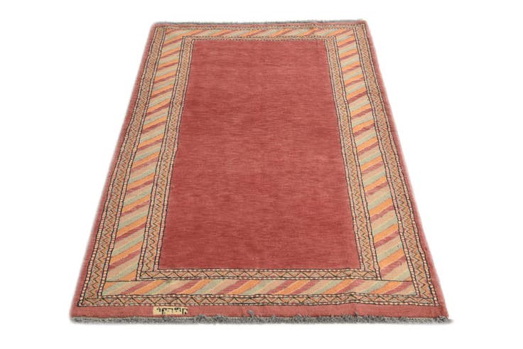 Detail image of 3' 2 x 4' 10 Hand Knotted Kashkuli Gabbeh Oriental Wool Rug