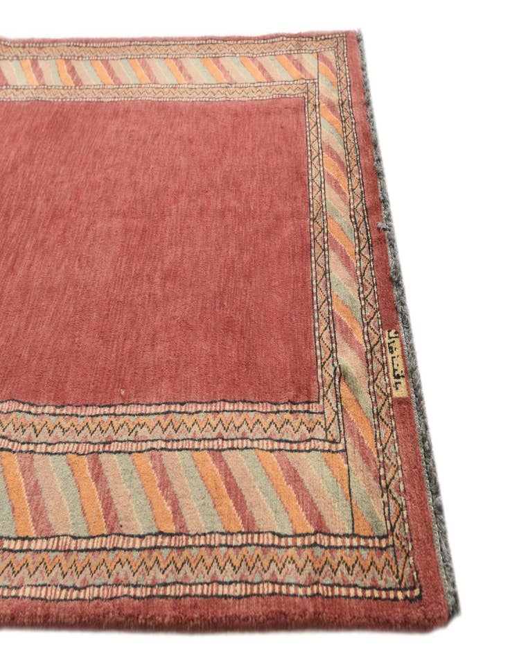 Detail image of 3' 2 x 4' 10 Hand Knotted Kashkuli Gabbeh Oriental Wool Rug