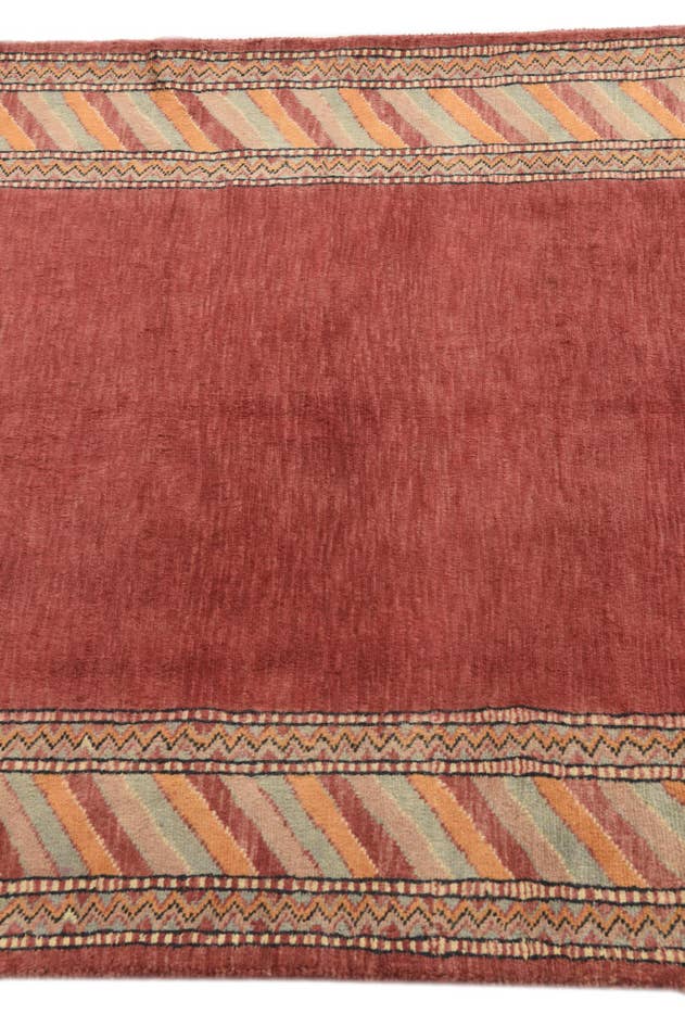Detail image of 3' 2 x 4' 10 Hand Knotted Kashkuli Gabbeh Oriental Wool Rug