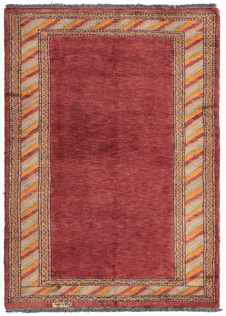 3' 2 x 4' 10 Hand Knotted Kashkuli Gabbeh Oriental Wool Rug