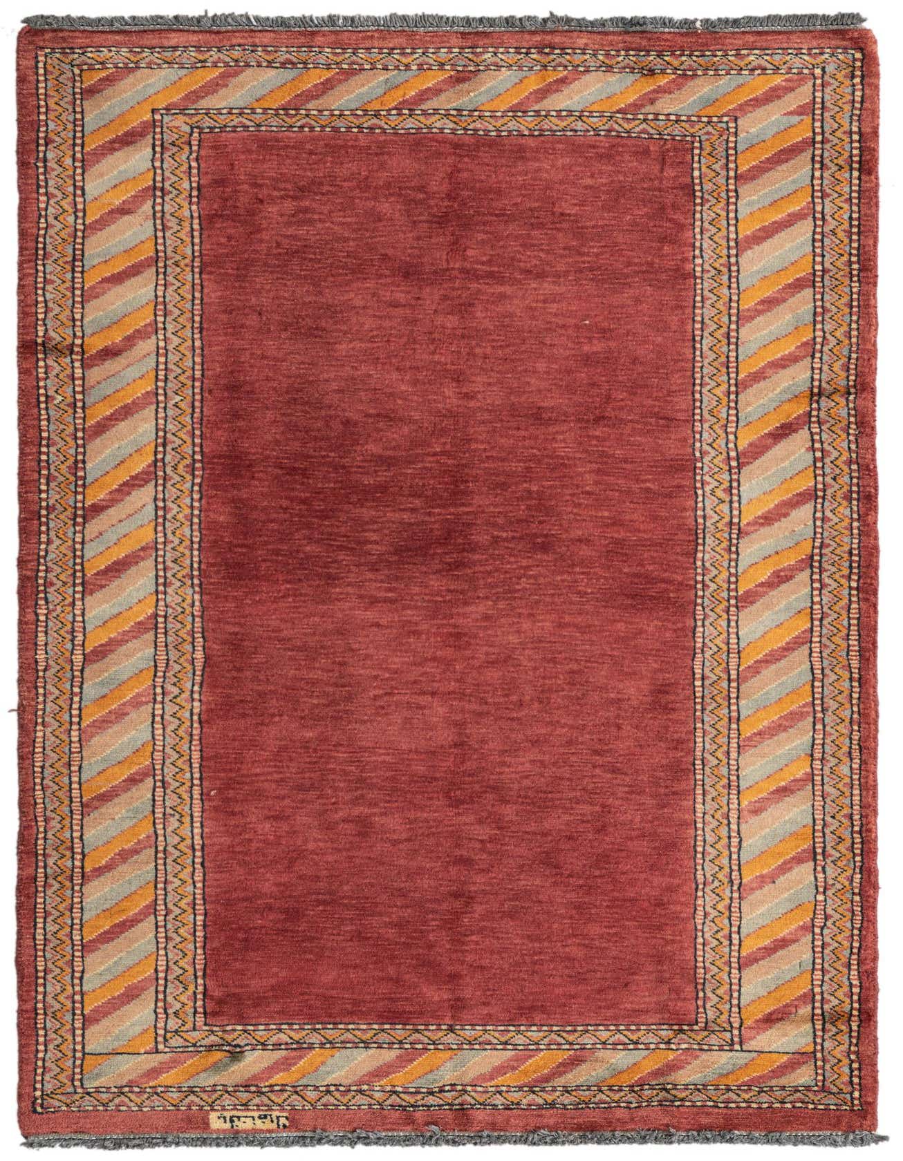 3' 2 x 4' 10 Hand Knotted Kashkuli Gabbeh Oriental Wool Rug