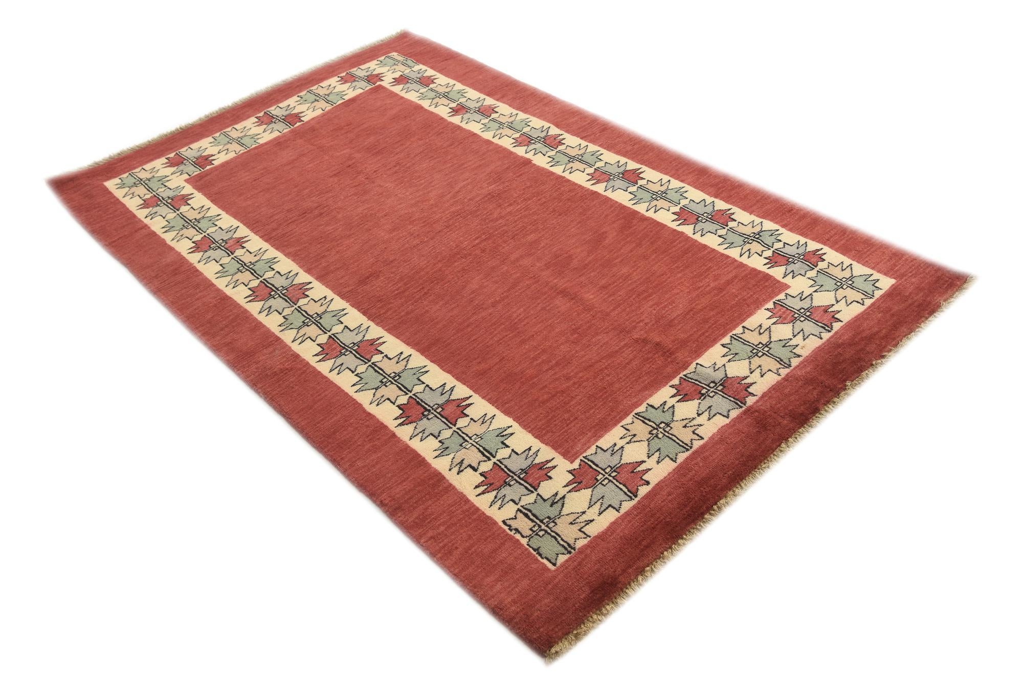 4' x 6' 4 Hand Knotted Kashkuli Gabbeh Oriental Wool Rug