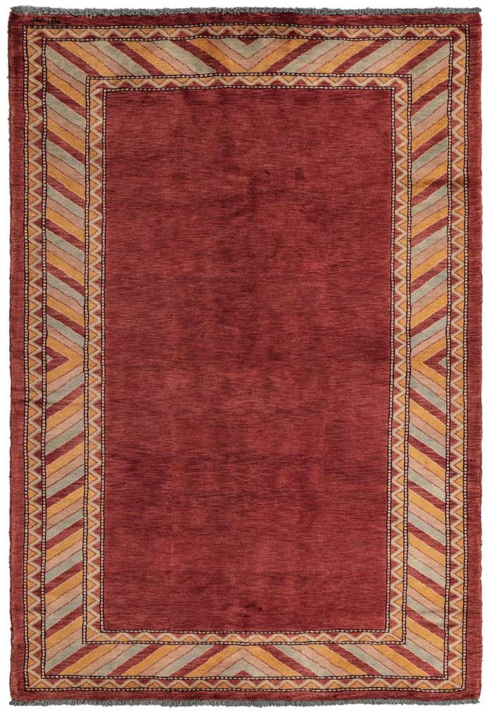 4' 3 x 6' 2 Hand Knotted Kashkuli Gabbeh Oriental Wool Rug