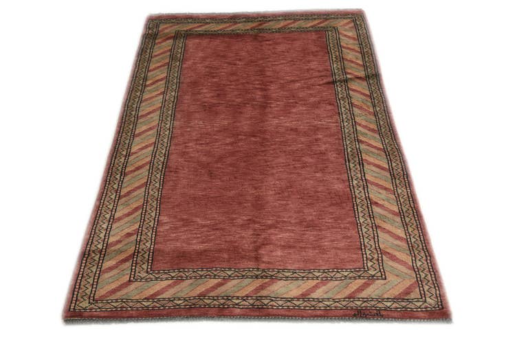 Detail image of 3' 2 x 5' Hand Knotted Kashkuli Gabbeh Oriental Wool Rug