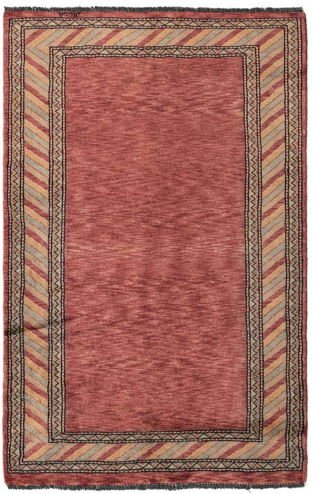 3' 2 x 5' Hand Knotted Kashkuli Gabbeh Oriental Wool Rug