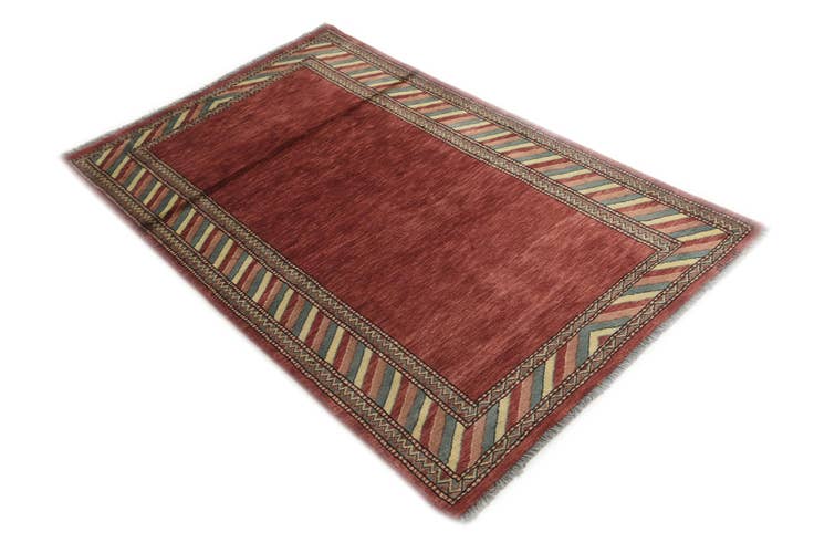 Detail image of 3' 2 x 5' Hand Knotted Kashkuli Gabbeh Oriental Wool Rug