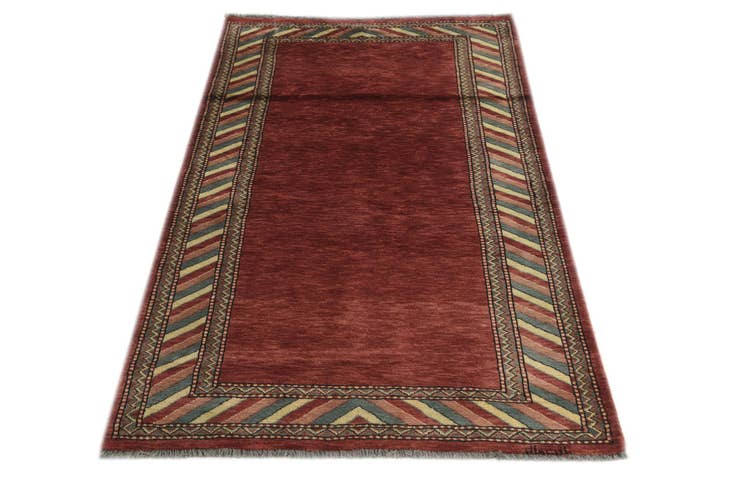 Detail image of 3' 2 x 5' Hand Knotted Kashkuli Gabbeh Oriental Wool Rug