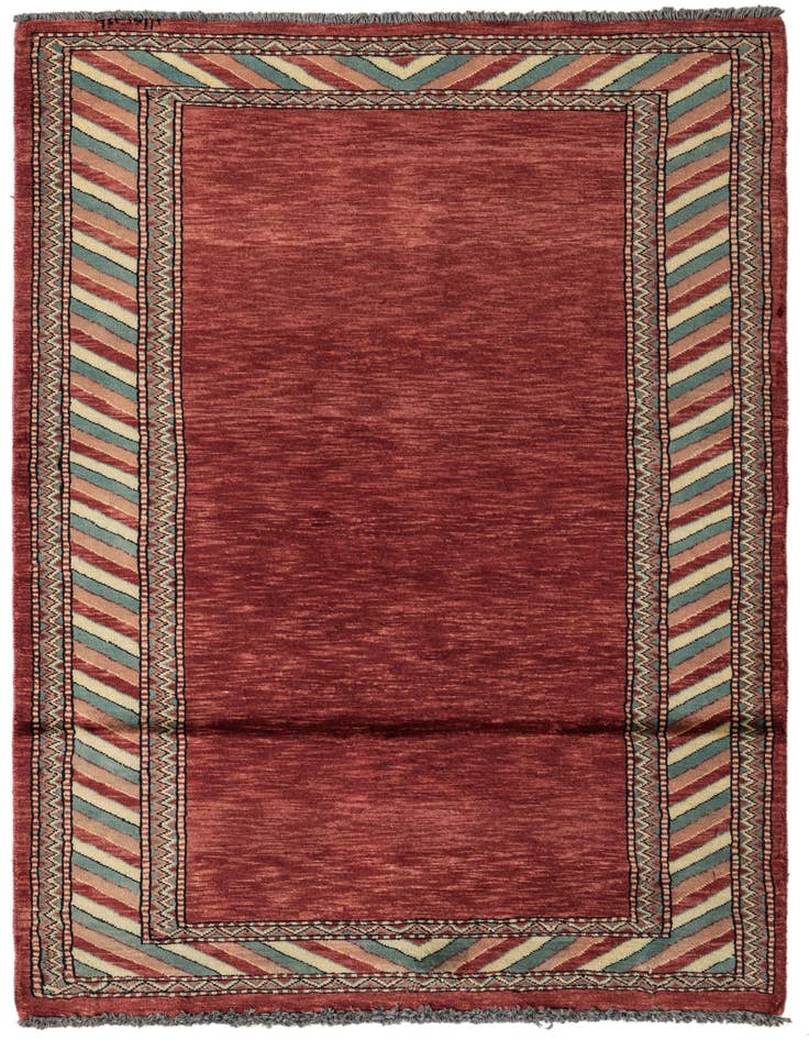 Detail image of 3' 2 x 5' Hand Knotted Kashkuli Gabbeh Oriental Wool Rug