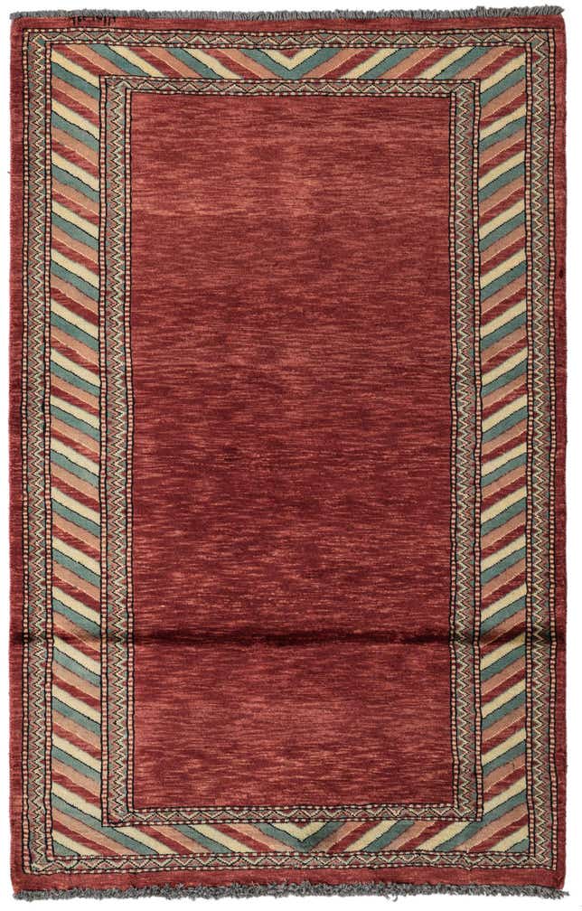 3' 2 x 5' Hand Knotted Kashkuli Gabbeh Oriental Wool Rug