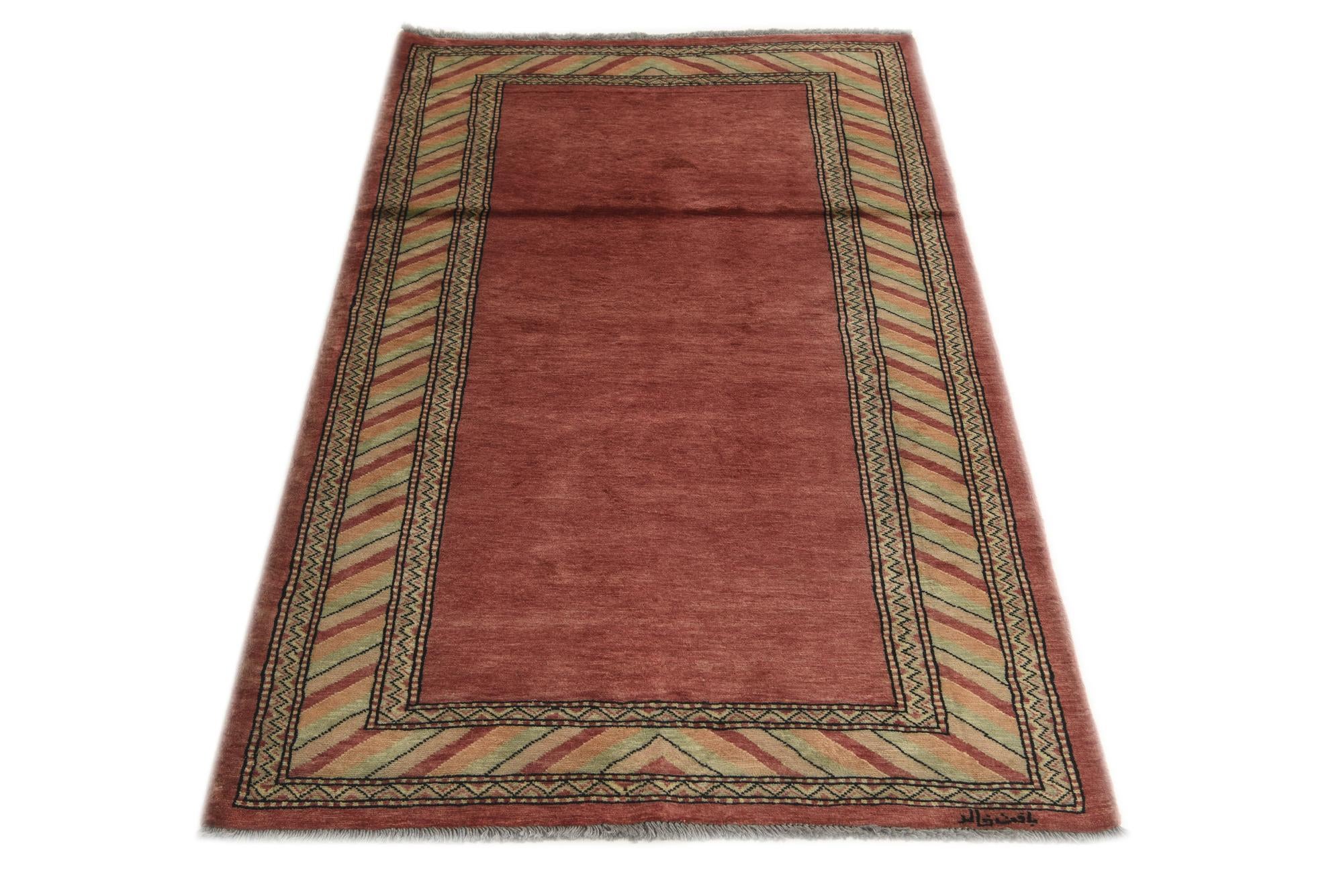 3' 3 x 5' 3 Hand Knotted Kashkuli Gabbeh Oriental Wool Rug
