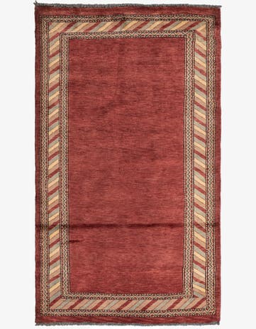 3' 3 x 5' 5 Hand Knotted Kashkuli Gabbeh Oriental Wool Rug