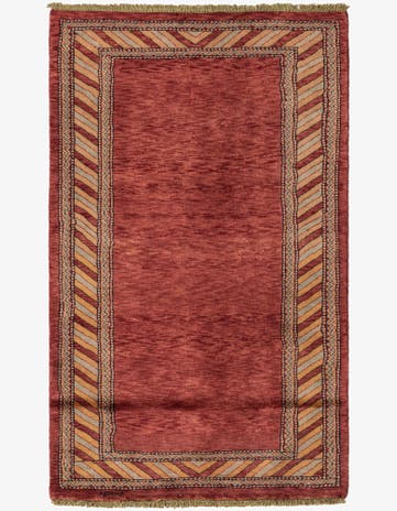 3' 2 x 5' 1 Hand Knotted Kashkuli Gabbeh Oriental Wool Rug