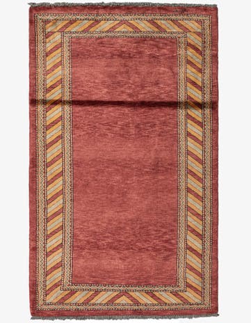 3' 2 x 5' 2 Hand Knotted Kashkuli Gabbeh Oriental Wool Rug