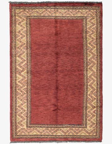 3' 2 x 5' 8 Hand Knotted Kashkuli Gabbeh Oriental Wool Rug