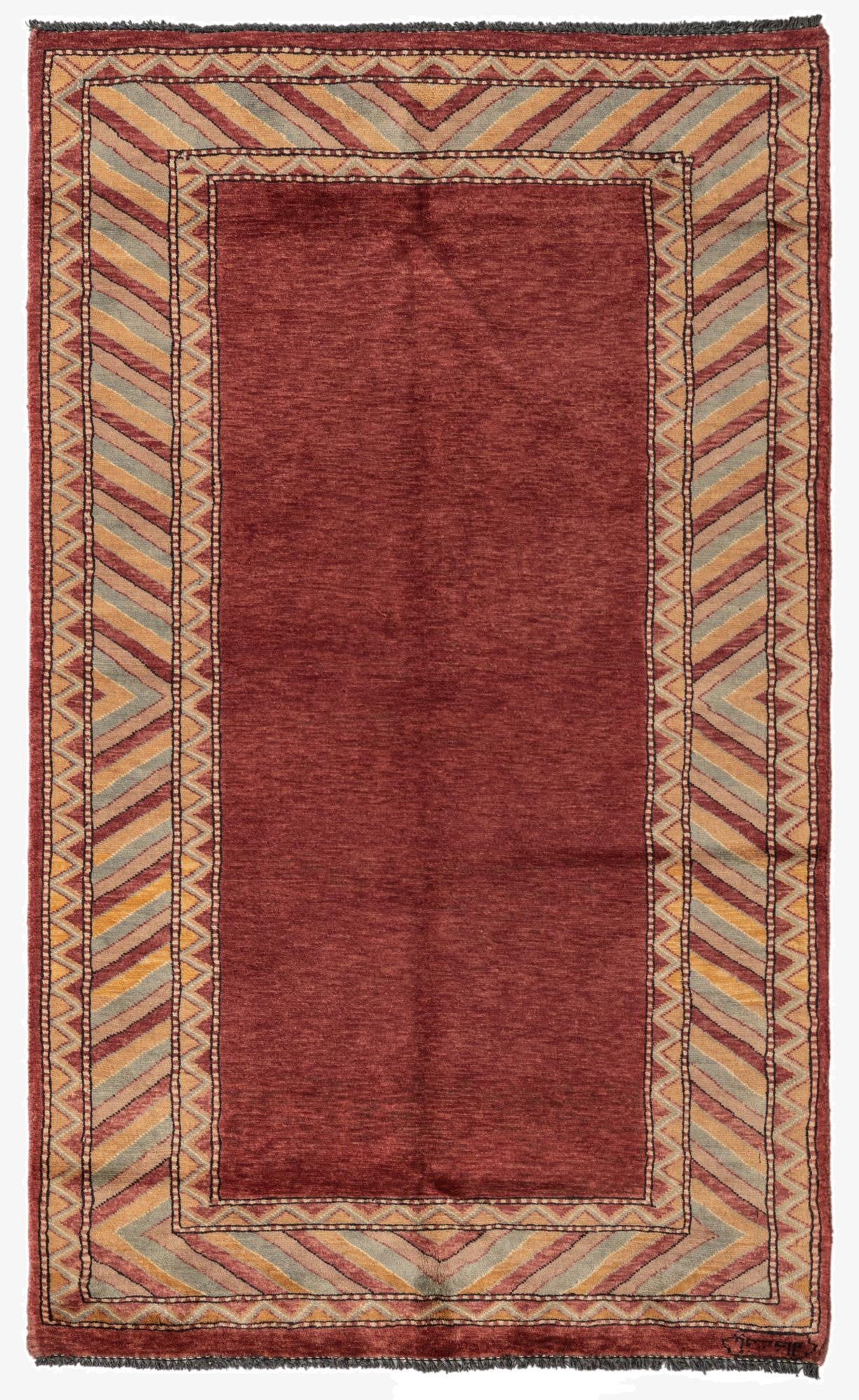 3' 2 x 5' 2  Hand Knotted Kashkuli Gabbeh Oriental Wool Rug