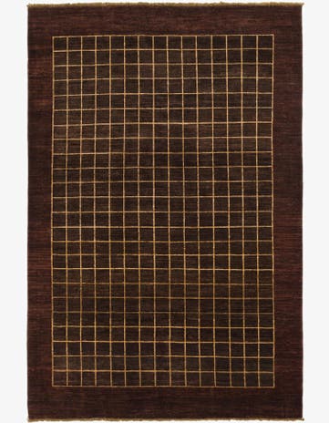 6' x 9' Hand Knotted Kashkuli Gabbeh Wool Rug