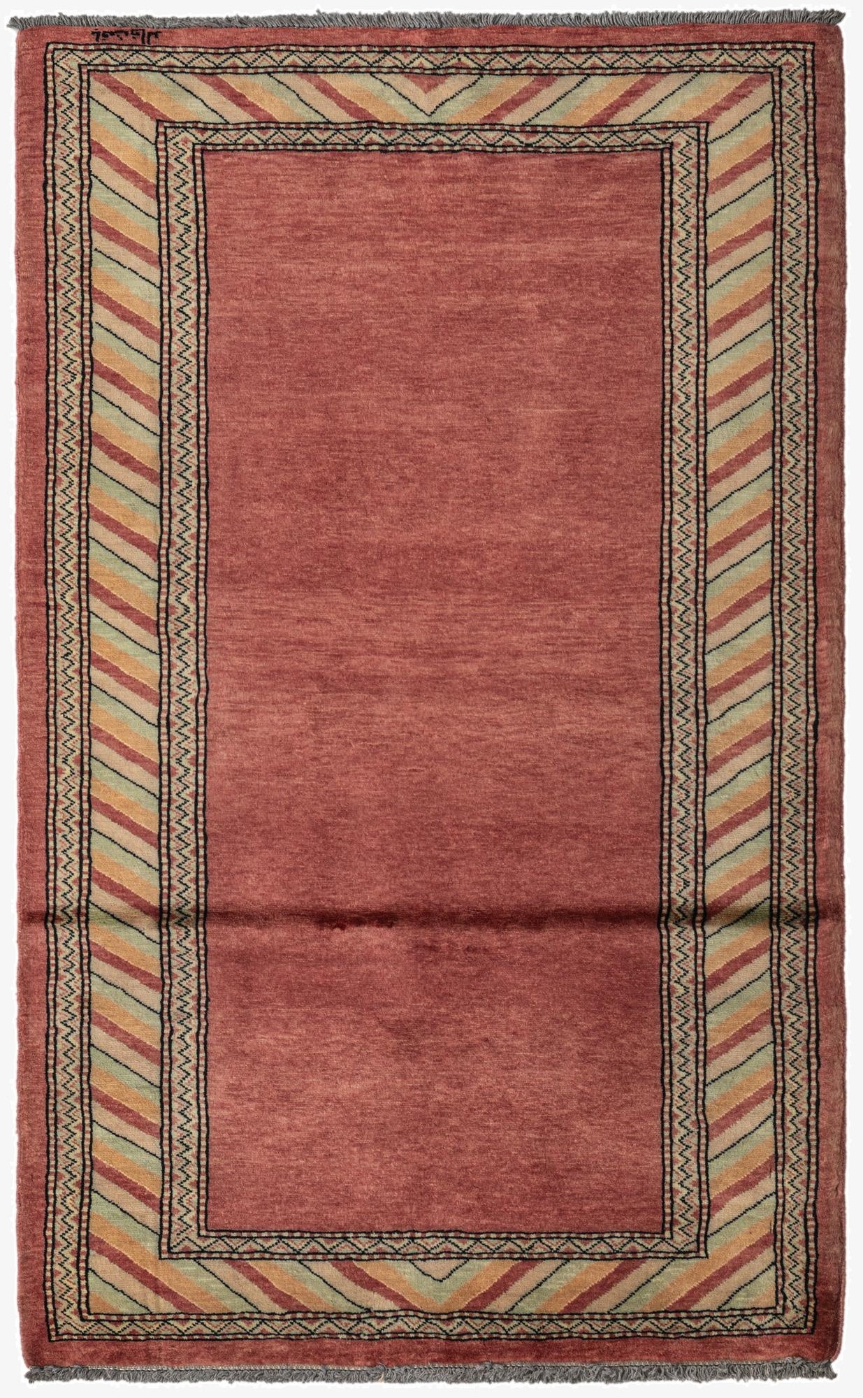 3' 3 x 5' 3  Hand Knotted Kashkuli Gabbeh Oriental Wool Rug