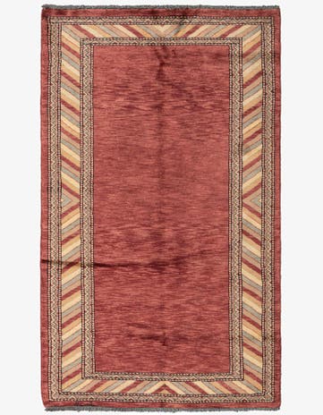3' 2 x 5' 3 Hand Knotted Kashkuli Gabbeh Oriental Wool Rug
