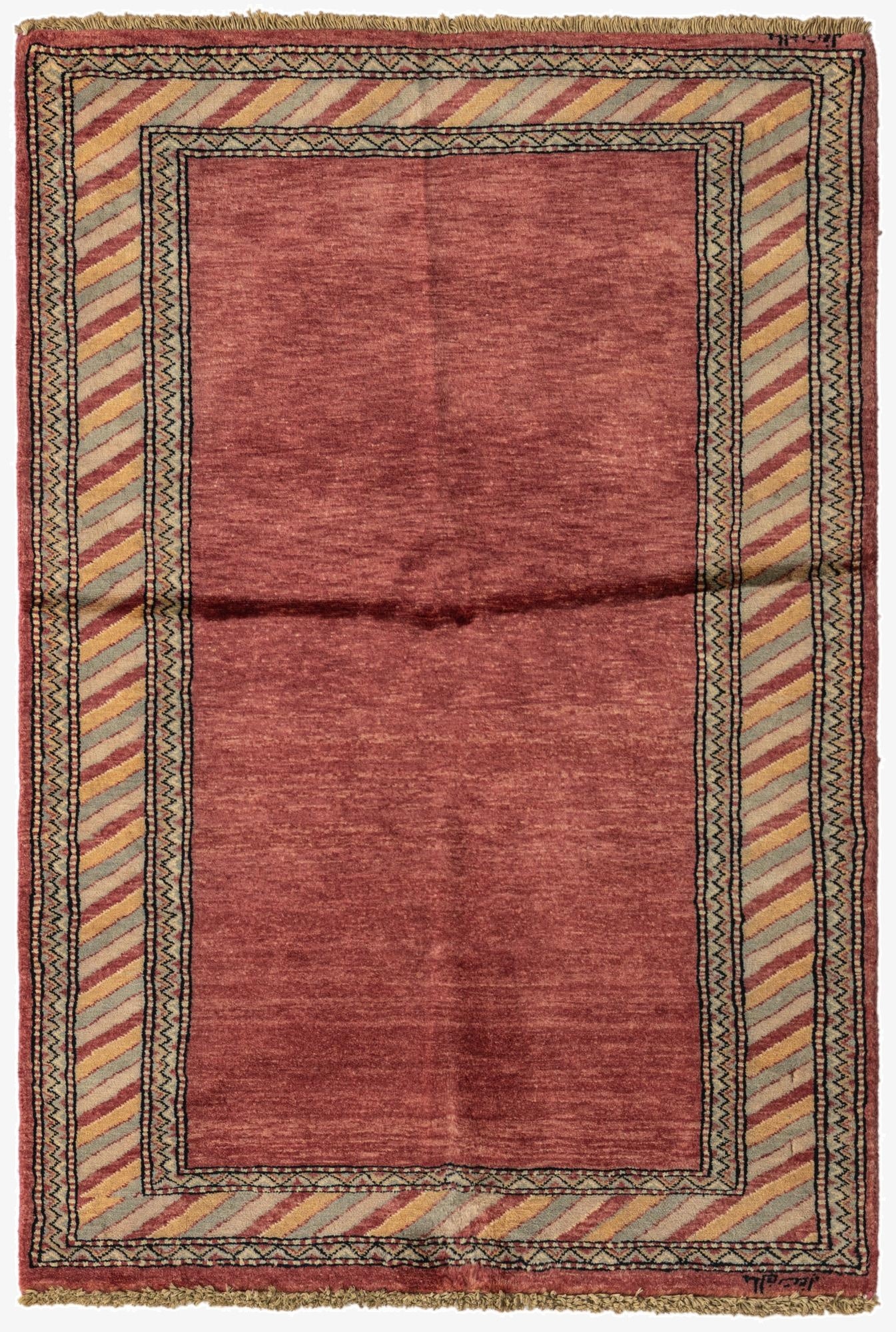 3' 2 x 4' 9  Hand Knotted Kashkuli Gabbeh Oriental Wool Rug