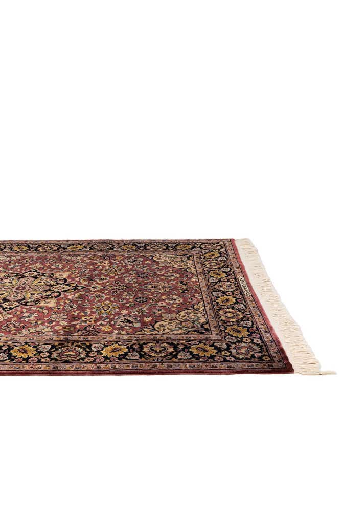 4' 3 x 6' 1 Hand Knotted Kashmir Oriental Wool Rug