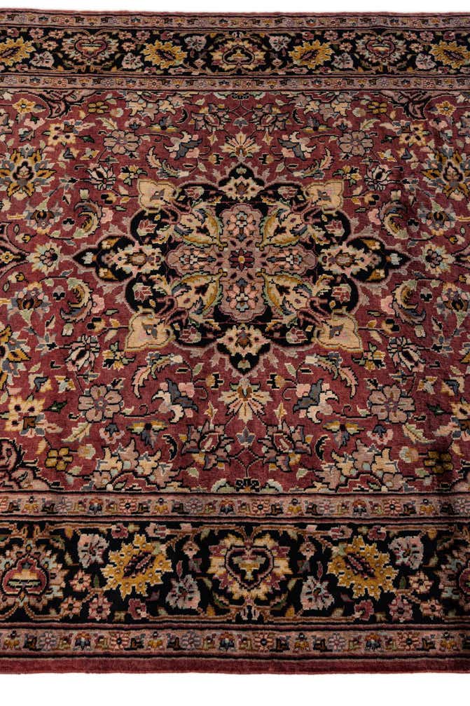 4' 3 x 6' 1 Hand Knotted Kashmir Oriental Wool Rug