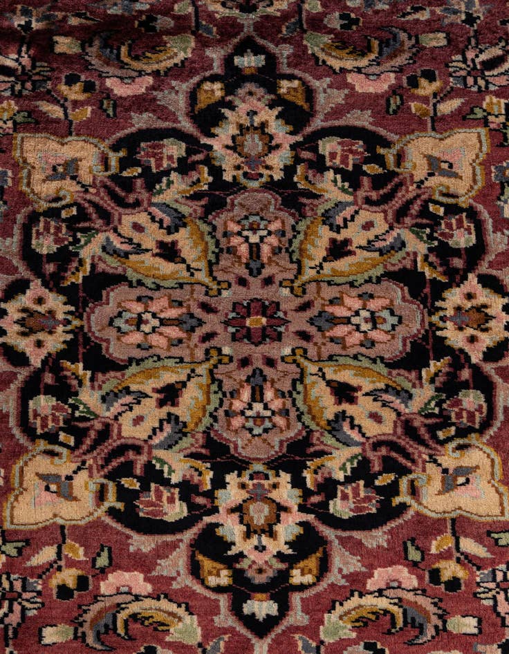 Detail image of 4' 3 x 6' 1  Hand Knotted Kashmir Oriental Wool Rug