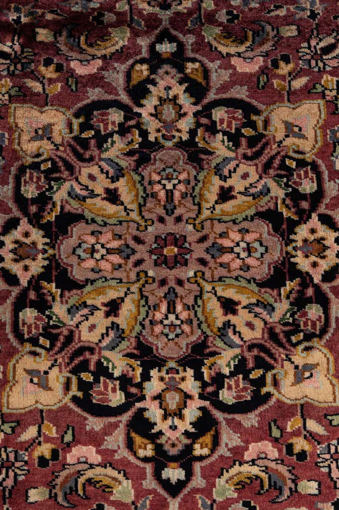 4' 3 x 6' 1 Hand Knotted Kashmir Oriental Wool Rug