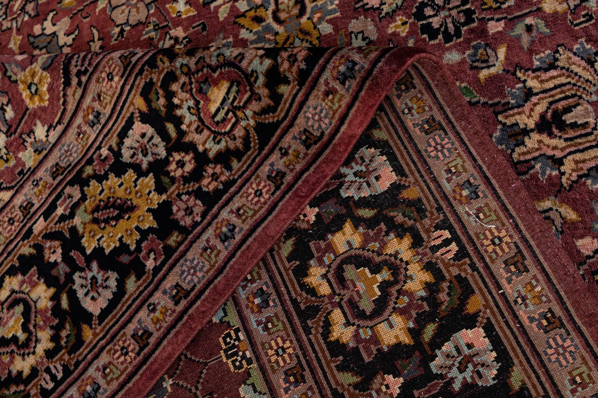 4' 3 x 6' 1 Hand Knotted Kashmir Oriental Wool Rug